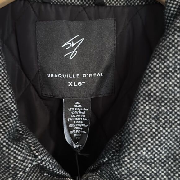 Shaq Jacket Wool Blend Mens 3 XL Black - Picture 2 of 4
